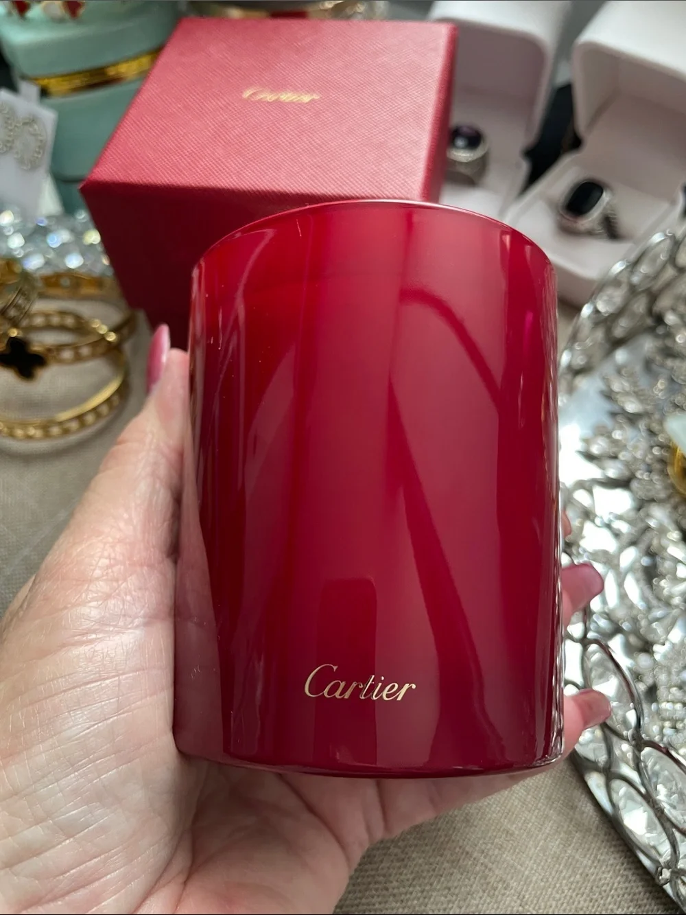 ✨♥️Cartier Panther Candle w/Gift Box Gold Logo♥️✨NEW